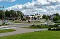 A roundabout in the village center