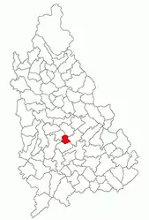 Location in Dâmbovița County