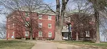 Three-story brick building