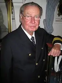 Peter Tamm on the Rickmer Rickmers in 2008