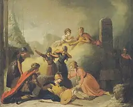 A scene from "Balders Død" by Johannes Ewald, 1779.