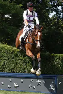 Peter Thomsen rides Barny for Germany in the team eventing