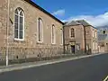 The exterior entrance to the church hall