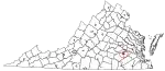 State map highlighting Petersburg