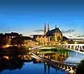 St. Peter and Paul church, the Woad House and the river Lusatian Neisse in Görlitz