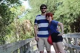 Image 143Tourist couple wearing casual clothes in Georgia (U.S), 2015 (from 2010s in fashion)