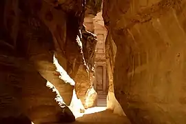 Siq, rays of light