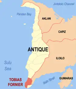 Map of Antique with Tobias Fornier highlighted