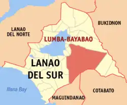 Map of Lanao del Sur with Lumba-Bayabao highlighted