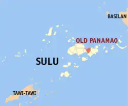 Map of Sulu with Panamao highlighted