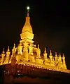 That Luang stupa at night