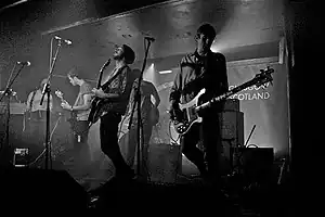 Performing in Glasgow's Oran Mor in 2009. 
Photo by Michael Gallacher.