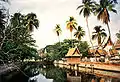 The Ho trai of Wat Yai Suwannaramt in Phetchaburi built above a pond