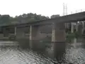 Philadelphia & Reading Railroad Bridge, West Falls, looking upstream from Kelly Drive