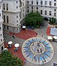 Photo (taken on September 20, 2018) of courtyard of Philadelphia City Hall