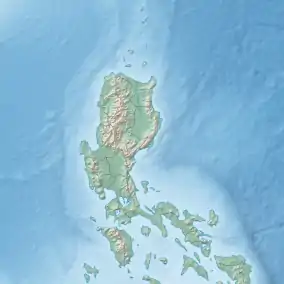 Map showing the location of Naujan Lake National Park