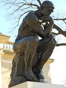 Photo of Rodin's sculpture The Thinker