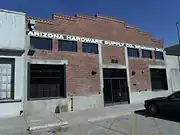 Arizona Hardware Supply Company Warehouse was built in 1930 and is located at 22 E. Jackson St. Designated as a landmark with Historic Preservation-Landmark (HP-L) overlay zoning. Listed in the Phoenix Historic Property Register.