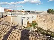 Different view of the overflow release on the Grand Canal