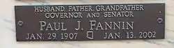 Crypt of Paul Jones Fannin (1907–2002). Fannin served as U.S. Senator (1965–77) and as the 11th Governor of Arizona from 1959–65.