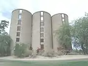 The Heard Ranch Grain Silos.