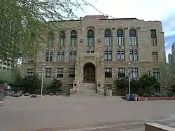 Historic Old Phoenix City Hall built in 1928 and located at 17 S. Second Avenue. This structure served as the Phoenix's City Hall until 1994 when the a new building was completed to serve as such. Designated as a landmark with Historic Preservation-Landmark (HP-L) overlay zoning. Listed in the Phoenix Historic Property Register.