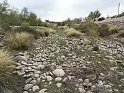 Dried up Salt River bed leading to the Joint Head Dam