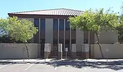 North Phoenix High School, now North High School (1954), was built in 1939 and is located on 1101 East Thomas Road. This is the original building which was planned and financed through the New Deal Works Projects Administration and Public Administration funds.