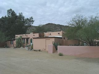 Another view of the first adobe building built in 1929 by William Eugene D’Allemund. The building was the first property of what was to become Squaw Peak Ranch and later Squaw Peak Inn.