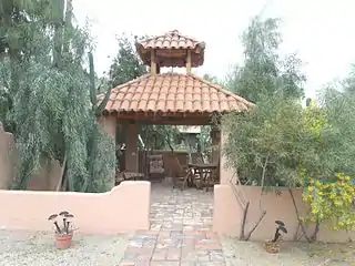 A gazebo on the property of Squaw Peak Inn built by William "Bill" Epley.