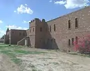 Side view El Cid Castle. The castle was a bowling alley that resembled a Moorish castle.