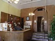 This is the service desk of the historic Windsor Hotel, originally called the "6th Avenue Hotel".