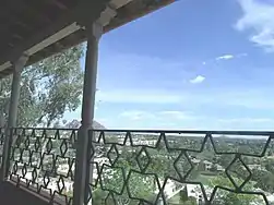 View from the second floor balcony of the Wrigley Mansion.