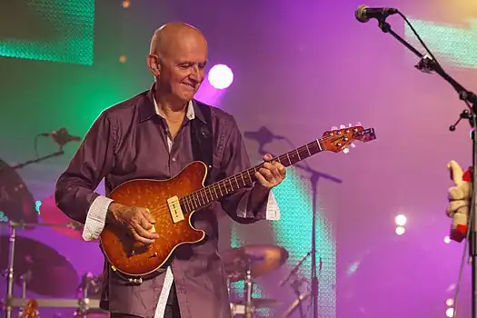 Dan ar Braz with his guitar