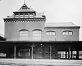 West façade and train platform, 1959.