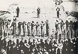 Execution of Maximilian I  on June 19, 1867, Santiago de Querétaro, Mexico