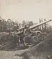 A 145 Mle 1916 in firing position during World War I.