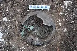 Piddletrenthide hoard in situ