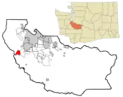 Location of DuPont, Washington