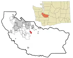 Location of Orting, Washington