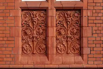 Terracotta panels on the southern façade