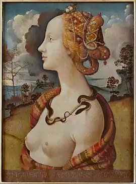 Portrait of Simonetta Vespucci (c. 1480) by Piero di Cosimo