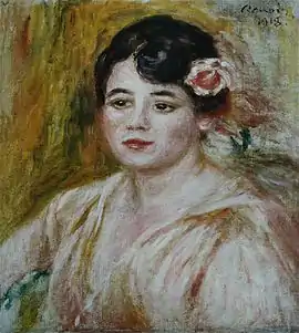 Auguste Renoir, Portrait of Adèle Besson, 1918, oil on canvas, 41 × 36.8 cm.