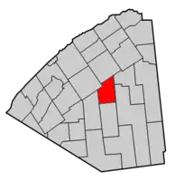 Map highlighting Pierrepont's location within St. Lawrence County.