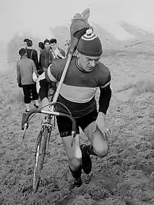 Cycle cross race in 1954 at the Blinkert