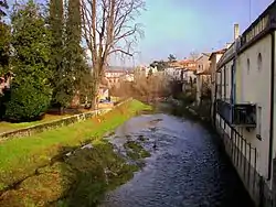 The Soligo river flows through the centre of Pieve di Soligo.