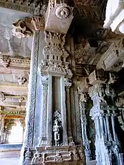 Pillar at Sri Lakshmi Narasimha Swamy temple Hill down