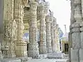 Pillars at the Mirpur Jain Temple