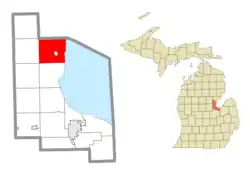 Location within Bay County