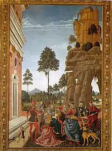 Saint Bernardino Reviving a man found under a tree on the road to Verona